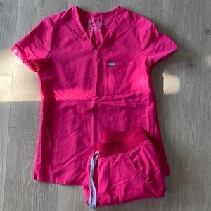 Women's Pink Figs Scrub set